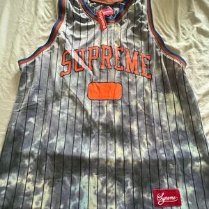 Supreme Tie-Dye Gray and Orange Jersey